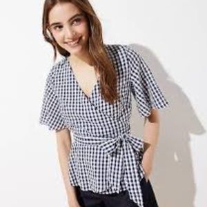 Gingham Wrap top